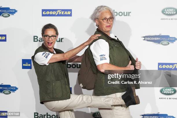 Lucia Dominguin and Paola Dominguin present 'Land Rover Discovery Challenge' 2018 at the Barajas Airport on June 20, 2018 in Madrid, Spain.