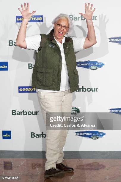 Lucia Dominguin presents 'Land Rover Discovery Challenge' 2018 at the Barajas Airport on June 20, 2018 in Madrid, Spain.