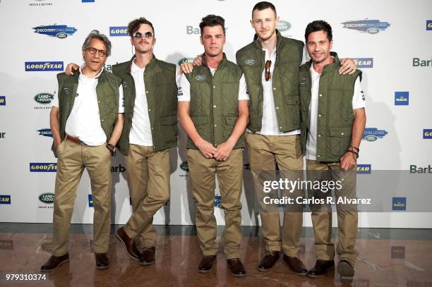 Designer Miguel Marinero, singer Aldo Comas, Dj Fonsi Nieto, actor Nicolas Coronado and singer David de Maria present 'Land Rover Discovery...