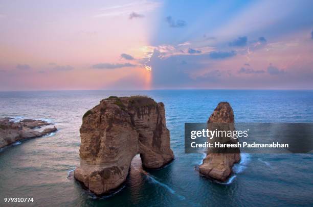Pigeon Stone Rocks Pigeon Rocks Lebanon Photos and Premium High Res Pictures - Getty Images