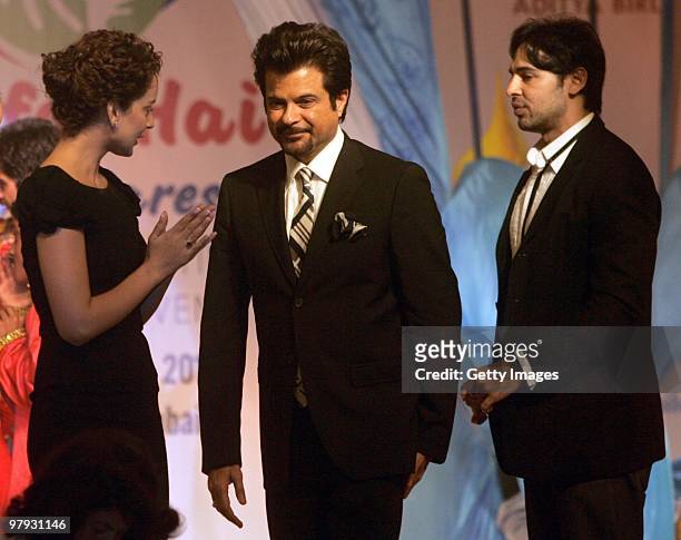 Bollywood actors Kangana Ranaut, Anil Kapoor and Dino Morea attend the auction for 'Hope for Haiti', a fundraiser for the victims of the Haiti...