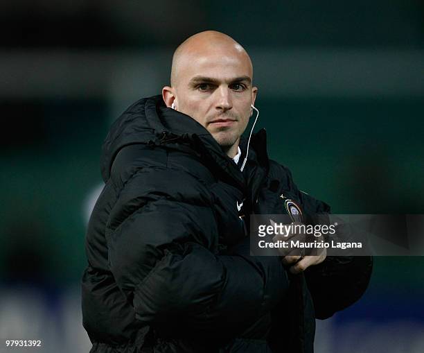 Esteban Cambiasso of FC Internazionale Milano is shown before the Serie A match between US Citta di Palermo and FC Internazionale Milano at Stadio...