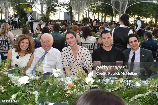 Judy Glickman Lauder, Leonard Lauder, Hilary Rhoda, Sean Avery and Zac Posen attend The Battery Conservancy Presents John Demsey With The Battery...