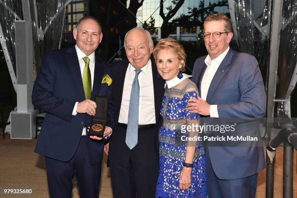 John Demsey, Leonard Lauder, Warrie Price and Bill Rudin attend The Battery Conservancy Presents John Demsey With The Battery Medal For Corporate...