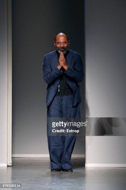 FAshion designer Sabato Russo at the Sartorial Monk show during Milan Men's Fashion Week Spring/Summer 2019 on June 18, 2018 in Milan, Italy.