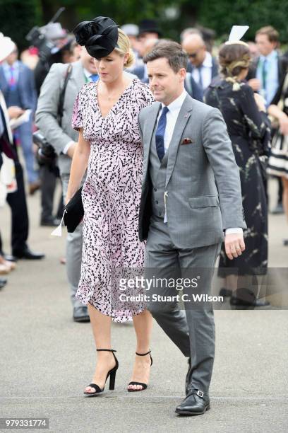 Declan Donnelly and Ali Astall attend day 2 of Royal Ascot at Ascot Racecourse on June 19, 2018 in Ascot, England.