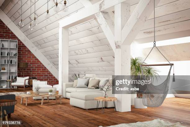 loft room - hammock no people stock pictures, royalty-free photos & images