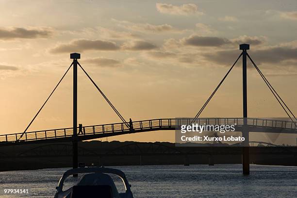 Bridge on Sado river at sunset , 2th November 2009