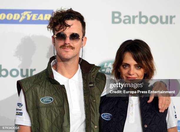 Aldo Comas and Macarena Gomez attend Land Rover Discovery Challenge presentation on June 20, 2018 in Madrid, Spain.