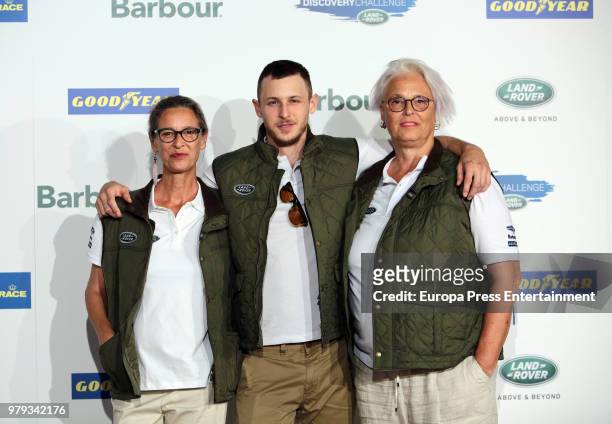 Paola Dominguin, actor Nicolas Coronado and Lucia Dominguin attend Land Rover Discovery Challenge presentation on June 20, 2018 in Madrid, Spain.