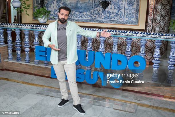 Actor and director Alfonso Sanchez attends the 'El Mundo Es Suyo' photocall at La Giralda Restaurant on June 20, 2018 in Madrid, Spain.