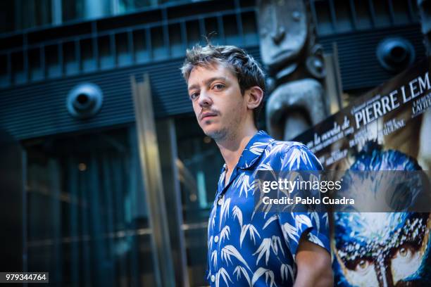 Argentinian actor Nahuel Perez Biscayart attends the 'Nos Vemos Alla Arriba' photocall at Urban Hotel on June 20, 2018 in Madrid, Spain.