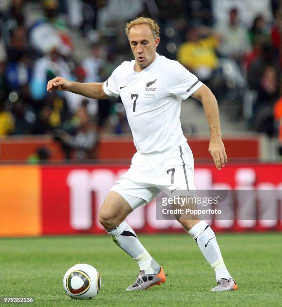 Simon Elliott of New Zealand in action during the FIFA World Cup Group F match between Italy and New Zealand at the Mbombela Stadium on June 20, 2010...