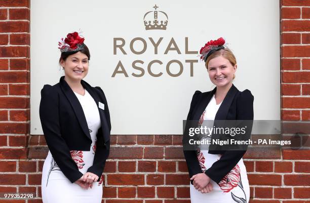 Ascot dress-code assistants during day two of Royal Ascot at Ascot Racecourse.