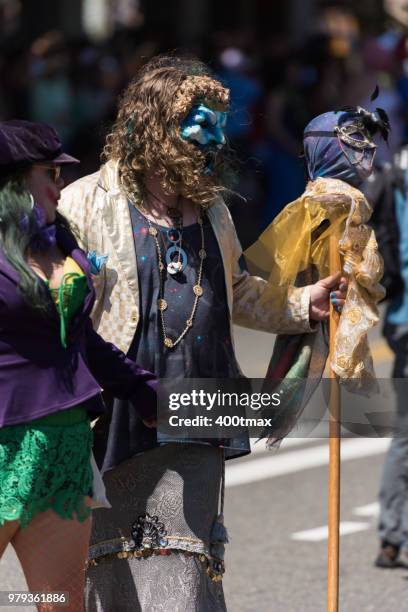 solstice parade - fremont solstice parade stock pictures, royalty-free photos & images