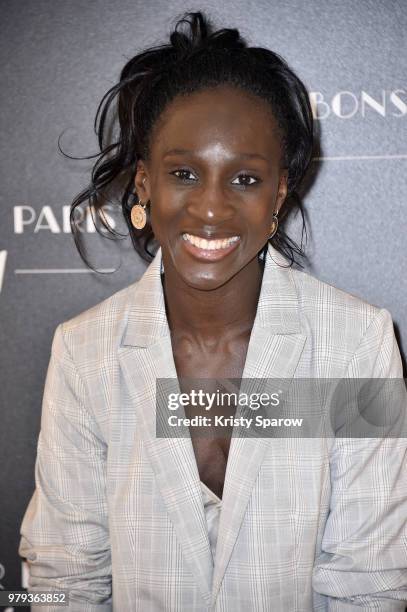 Eye Haidara attends the H&M Flagship Opening Party as part of Paris Fashion Week on June 19, 2018 in Paris, France.