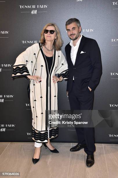Responsible for the communication at H&M France, Vanessa Bellanger and General Director of H&M France, Thomas Lourenco attend the H&M Flagship...