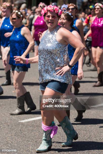 solstice parade - fremont solstice parade stock pictures, royalty-free photos & images