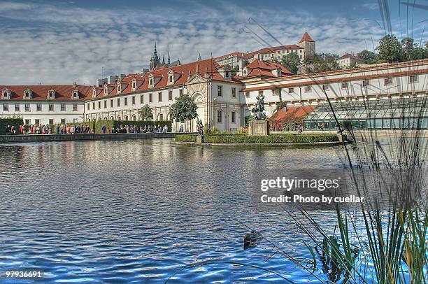 the wallenstein palace - mala strana stock pictures, royalty-free photos & images