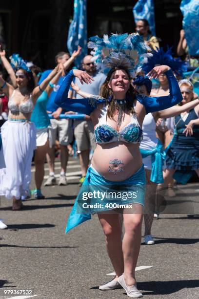 solstice parade - fremont solstice parade stock pictures, royalty-free photos & images