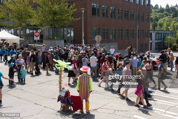 solstice parade - fremont solstice parade stock pictures, royalty-free photos & images