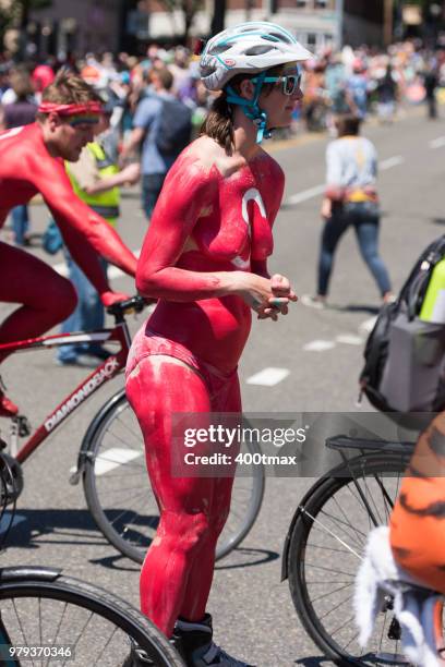 solstice parade - fremont solstice parade stock pictures, royalty-free photos & images