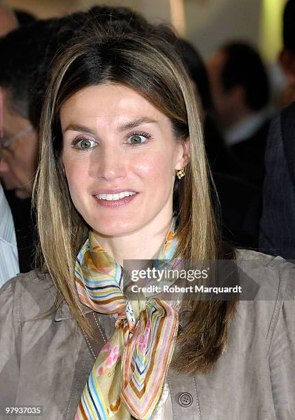 Princess Letizia of Spain attends the 'Alimentaria 2010' at the Fira Gran 2 on March 22, 2010 in Barcelona, Spain.