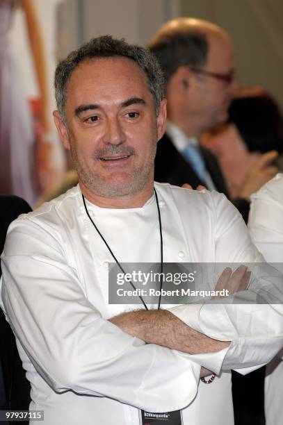 World's top Chef Ferran Adria attends the 'Alimentaria 2010' at the Fira Gran 2 on March 22, 2010 in Barcelona, Spain.