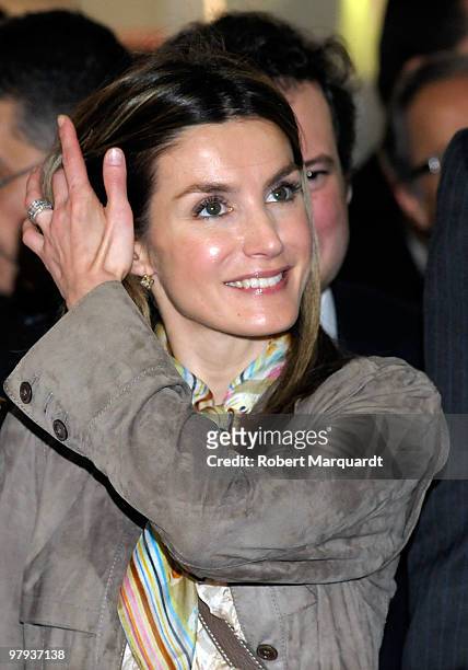 Princess Letizia of Spain attends the 'Alimentaria 2010' at the Fira Gran 2 on March 22, 2010 in Barcelona, Spain.