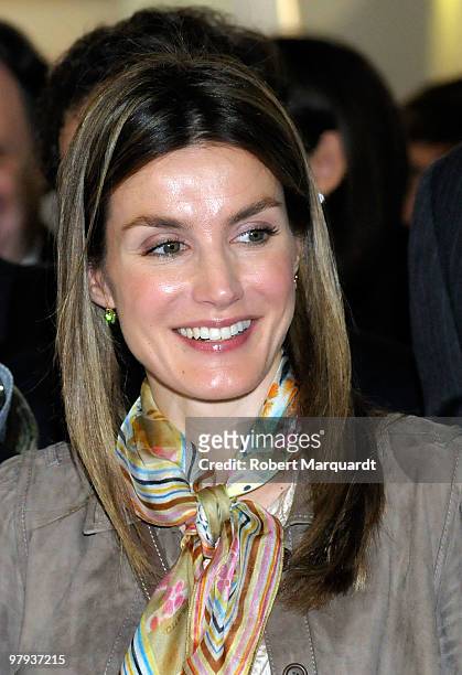 Princess Letizia of Spain attends the 'Alimentaria 2010' at the Fira Gran 2 on March 22, 2010 in Barcelona, Spain.