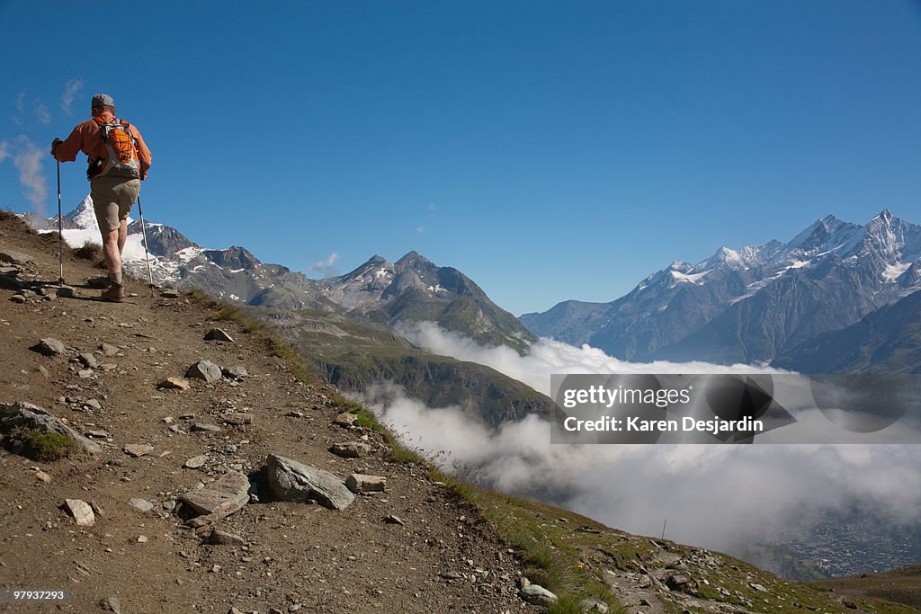 Hiking above the clouds, Zermatt