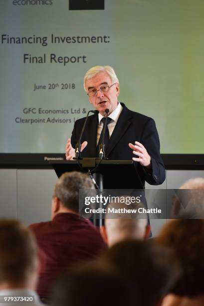 Labour Party Shadow Chancellor John McDonnell launches 'Financing Investment' Final Report, by the economist Graham Turner of GFC Economics outlining...