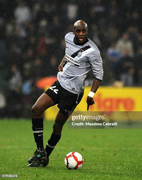 Mohamed Lamine Sissoko of Juventus FC during the Serie A match between UC Sampdoria and Juventus FC at Stadio Luigi Ferraris on March 21, 2010 in...