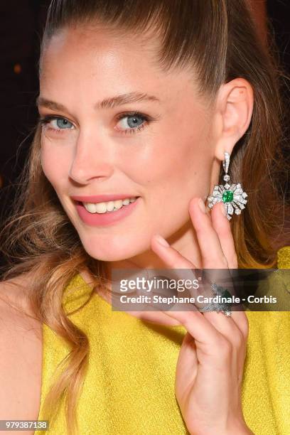 Model Doutzen Kroes attends the Piaget Sunlight Escape Paris 2018 High Jewellery Collection Party at Palais d'Iena on June 18, 2018 in Paris, France.