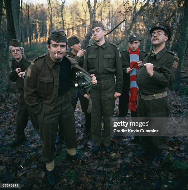 Liverpool band The Farm dressed as characters from the television show Dad's Army on November 22, 1990.