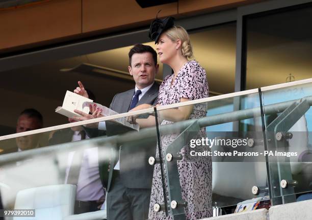 Declan Donnelly and Ali Astall during day two of Royal Ascot at Ascot Racecourse.