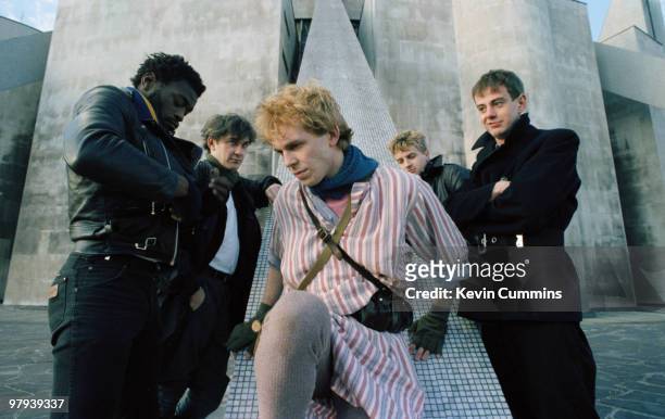 Ron Francois, Troy Tate, singer-songwriter Julian Cope, Gary Dwyer and David Balfe of British band The Teardop Explodes in November 1981.