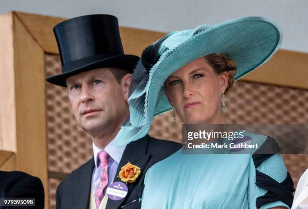 Sophie, Countess of Wessex and Prince Edward, Earl of Wessex attend Royal Ascot Day 2 at Ascot Racecourse on June 20, 2018 in Ascot, United Kingdom.