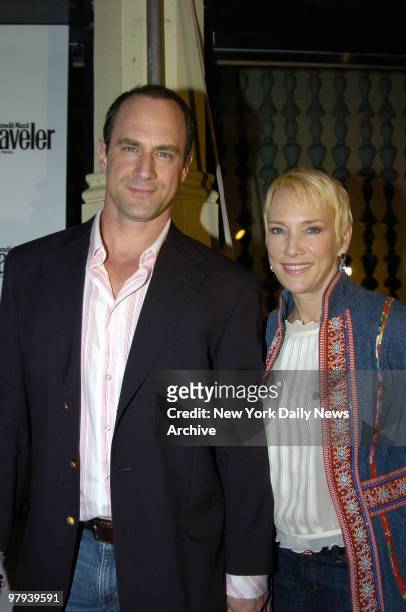 Christopher Meloni and wife Sherman Williams attend the Conde Nast Traveller "Hot List Party" at Megu.