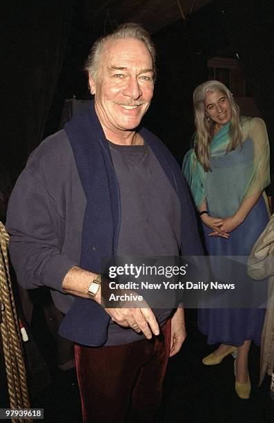 Christopher Plummer after opening night performance of "Barrymore."