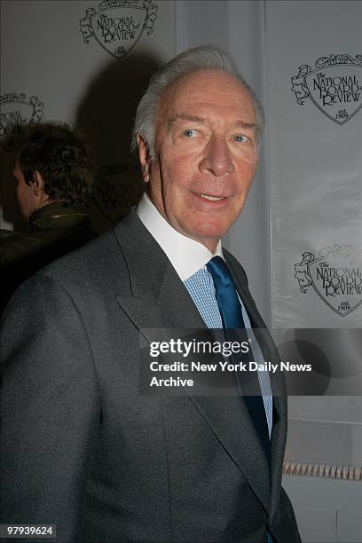 Christopher Plummer is on hand at Tavern on the Green where the National Board of Review held its annual awards gala. He won the Career Achievement...