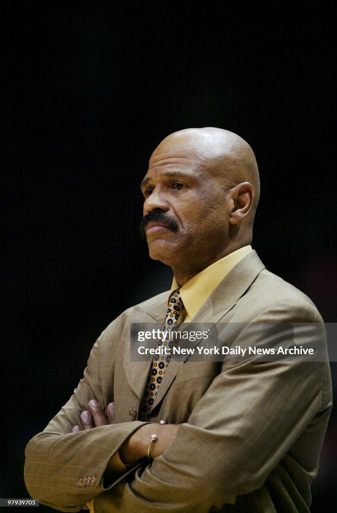 Cleveland Cavaliers' head coach John Lucas looks glum as his