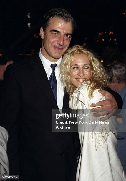 Chris Noth and Sarah Jessica Parker get together at party at the Tavern on the Green following the opening of the Broadway play "The Best Man." Noth...