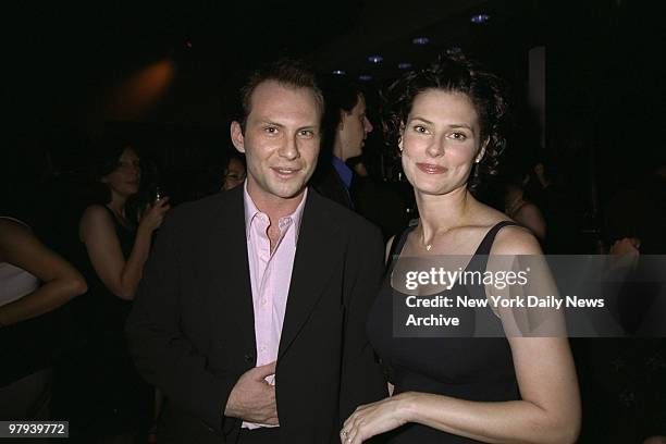 Christian Slater and girlfriend Ryan Haddon attending the In Style magazine party at Pier 59 Studios.