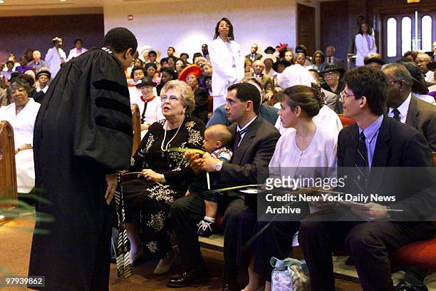 Juan Miguel Gonzalez attends Sunday services at the Shiloh Baptist Church in Washington, D.C. With his wife, Nercy Carmenate Castillo, and son...