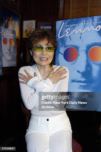 Yoko Ono, John Lennon's widow, is on hand at Sardi's on W. 44th St. For an after-party celebrating the opening night of the new Broadway musical...