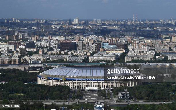 General view during the 2018 FIFA World Cup Russia group B match between Portugal v Marocco at Luzhniki Stadium on June 20, 2018 in Moscow, Russia.