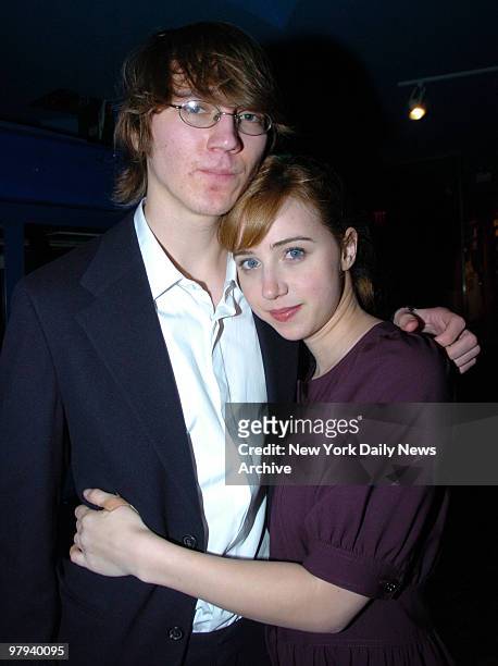 Zoe Kazan with boyfriend Paul Dano at the opening night party held at Planet Hollywood for the B'way Play " Come Back Little Sheba"