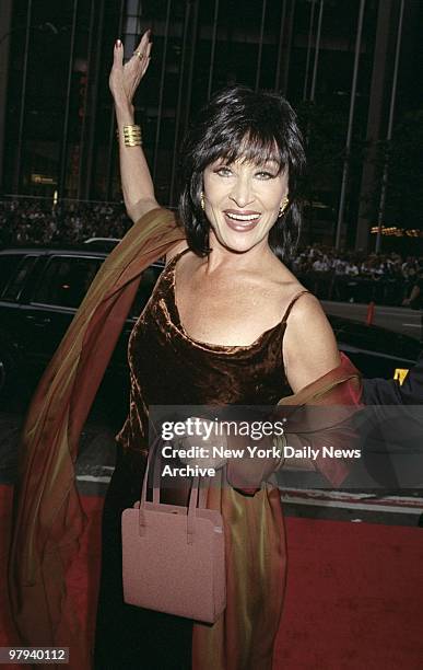 Chita Rivera attending Tony Awards at Radio City Music Hall.