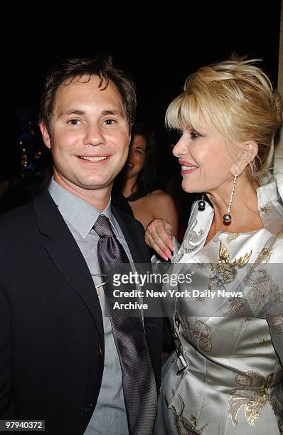 Publisher Jason Binn gets together with Ivana Trump at the one year anniversary party for Gotham Magazine at the Regent Ballroom on Wall Street.
